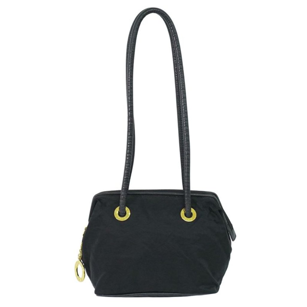 Celine Nylon Shoulder Bag Black